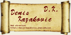 Denis Kazaković vizit kartica